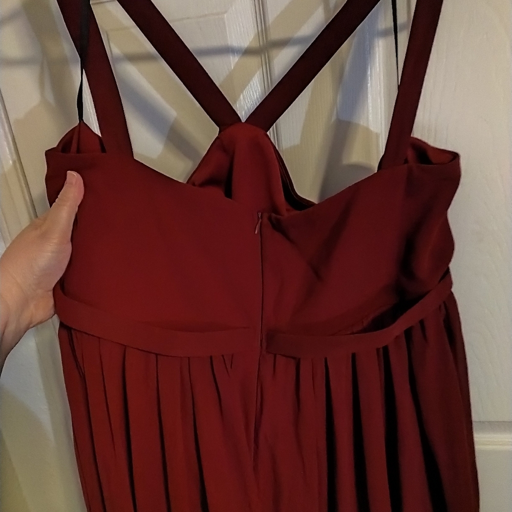 CLEAR OUT PRICE DROP! Shein Elegant Burgundy Evening Dress - Picture 8 of 10